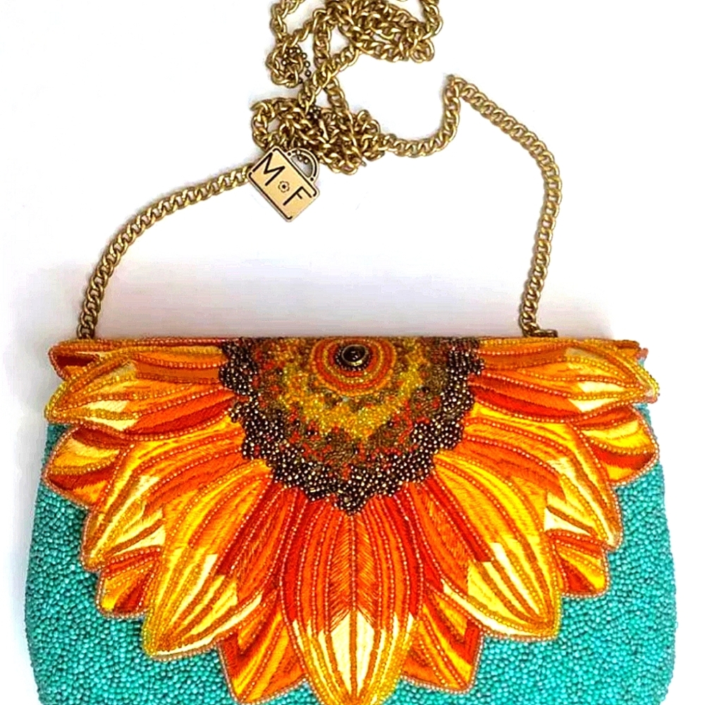 💎SOLD 💎NWT Retired Rare MF  Beads Sunflower Power Crossbody Clutch. Collectib… - Picture 12 of 16